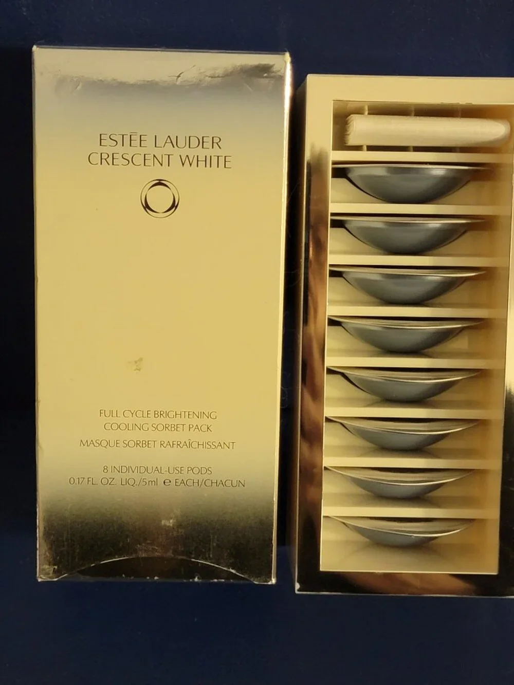 ESTEE LAUDER CRESCENT WHITE Full Cycle Brightening Cooling Sorbet Pack 8 Pods